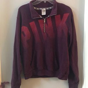 PINK QUARTERZIP SWEATSHIRT